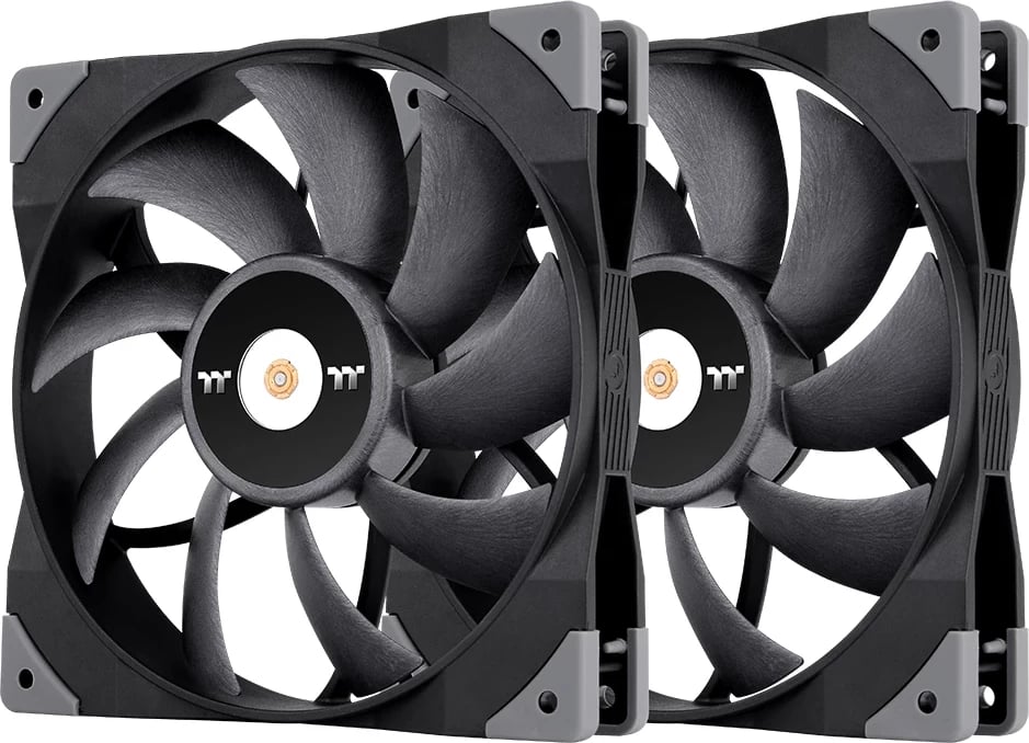 Ventilator kase Thermaltake Toughfan 14, 140mm, 2 copë, PWM, i zi