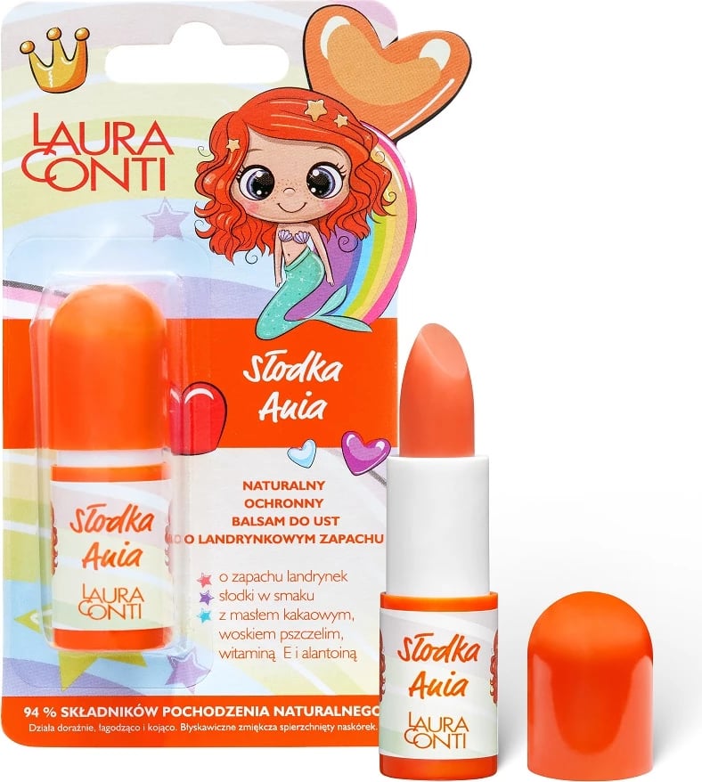 Balsam për buzë LAURA CONTI Sweet Ania për fëmijë aromë lollipop-i 3.8g