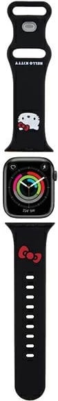 Rrip silikoni për Apple Watch Hello Kitty, 38/40/41mm, i zi