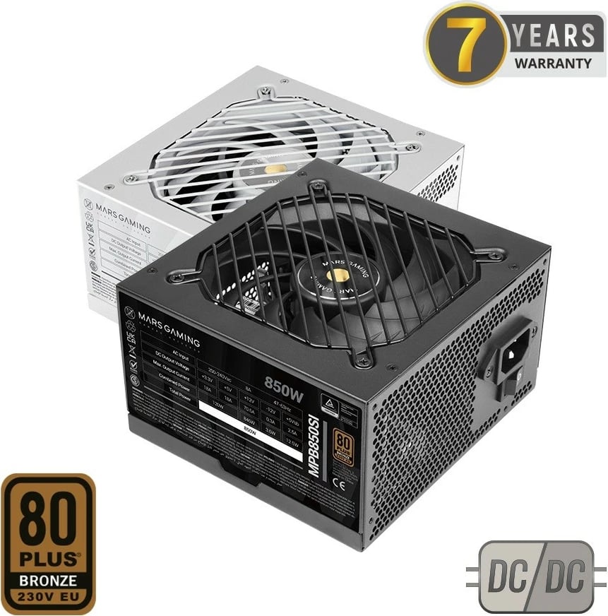 Kasë furnizimi AeroCool Tacens Mars MPB850SI, 850W, 80 PLUS Bronze, e zezë