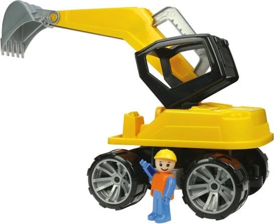 Ekskavator lodër Lena Truxx 44 cm, plastikë, verdhë/zezë/argjend, me figurë Ekskavator lodër Lena Truxx 44 cm, plastikë, verdhë/zezë/argjend, me figurë