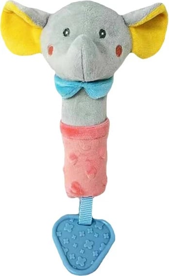 Lodër zëri elefant TULILO 9382, pelush, 17 cm, shumëngjyrëshe