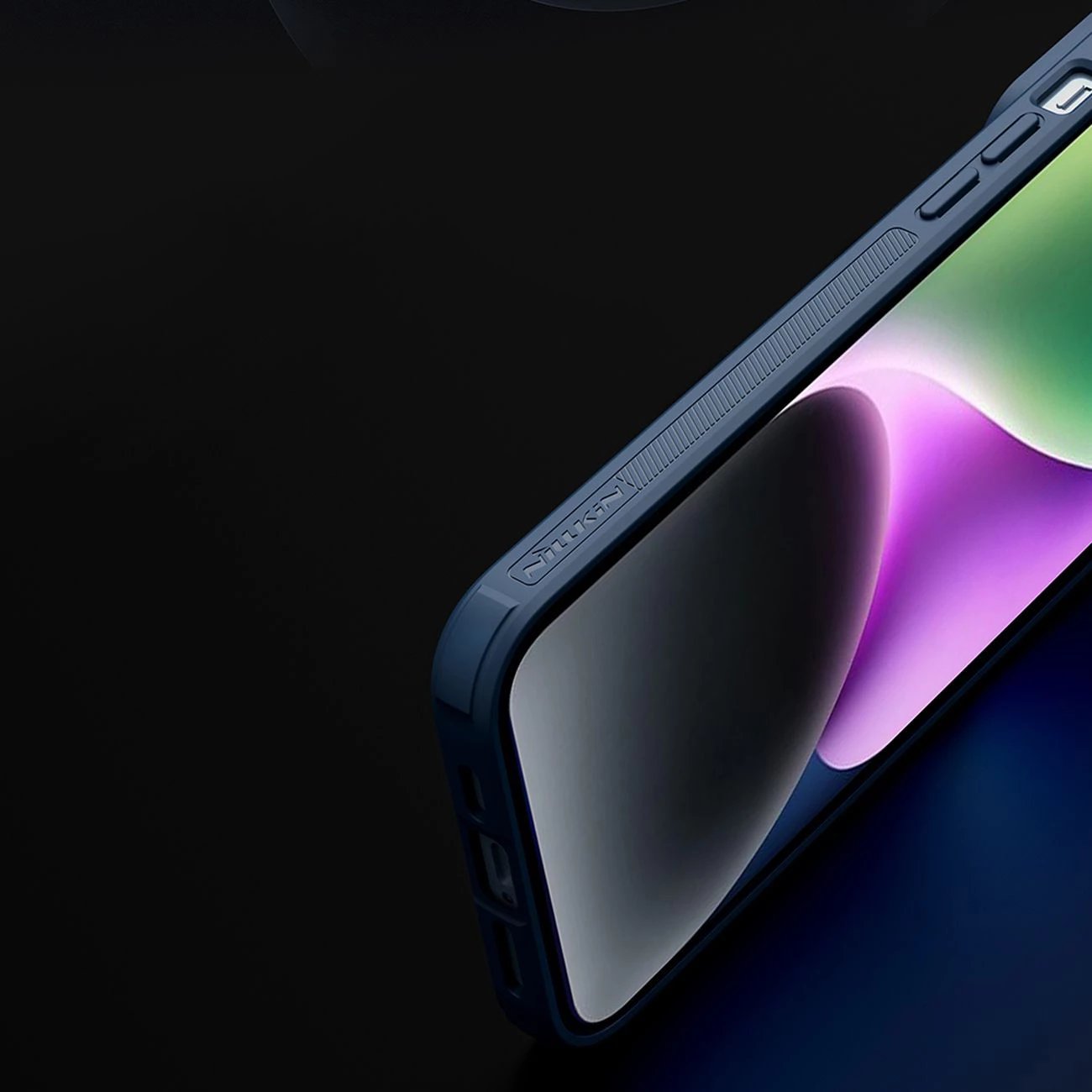 Mbështjellës Nillkin Textured S Case për iPhone 14, me kapak kamere, i zi