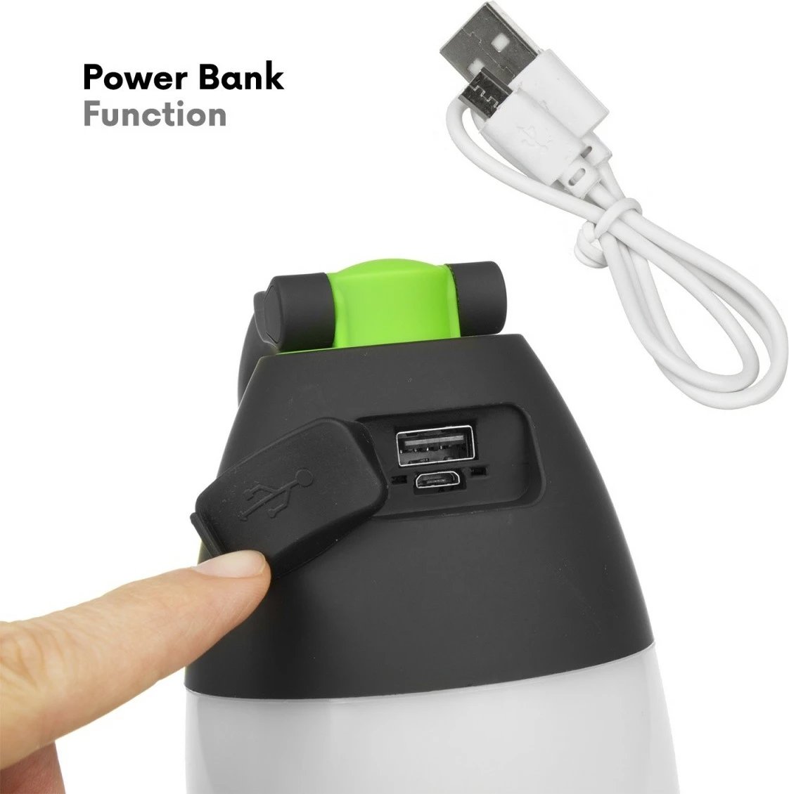 Llambë LED 3-në-1 Maclean MCE298 me powerbank, e zezë/gjelbër/bardhë