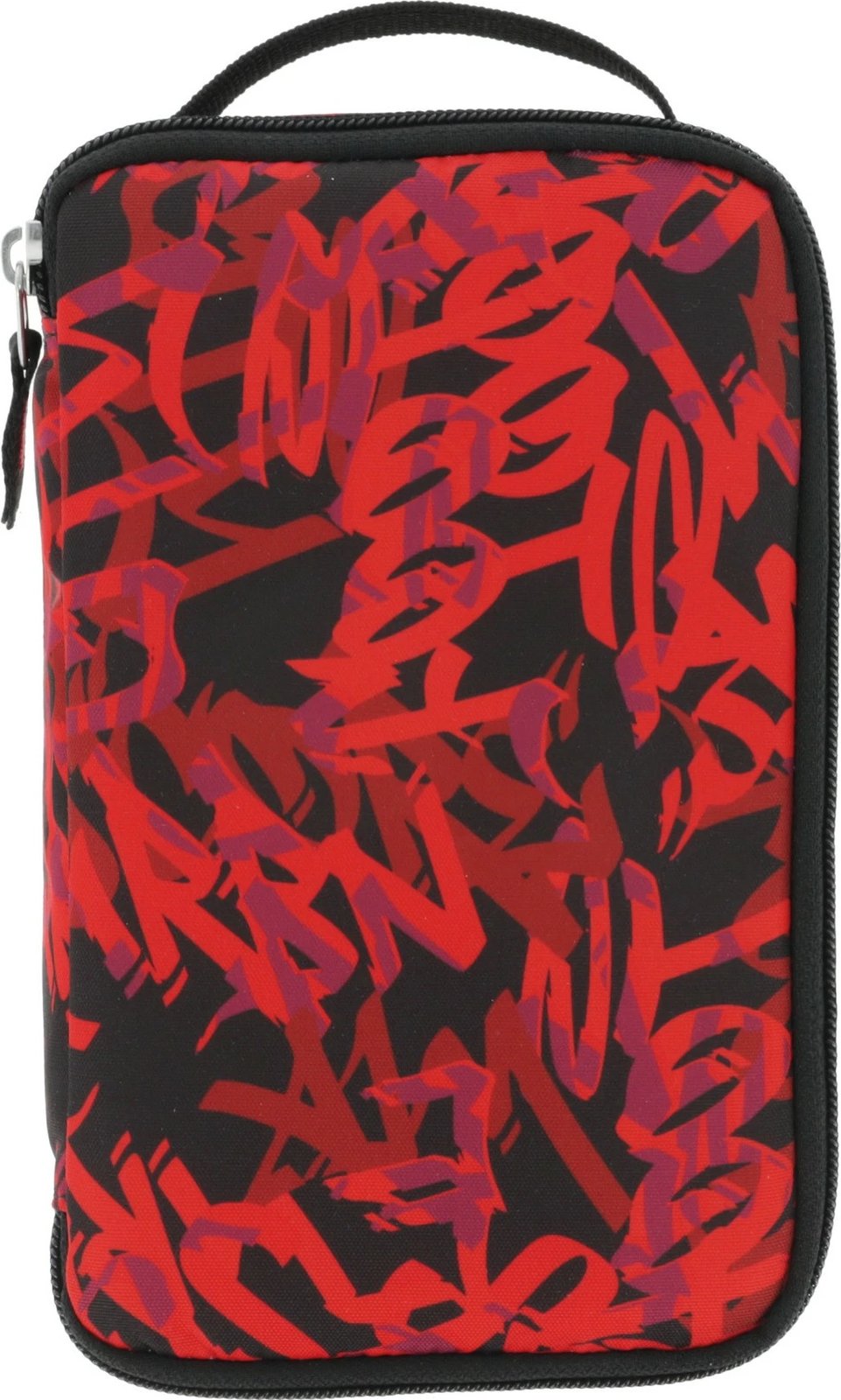 Mbështjellës lapsash herlitz Faulenzer 2 Go Graffiti, poliester, zi/kuqe
