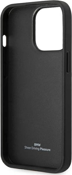 Mbështjellës BMW BMHCP14L22RBDK për iPhone 14 Pro 6.1", hardcase, lëkurë, e zezë