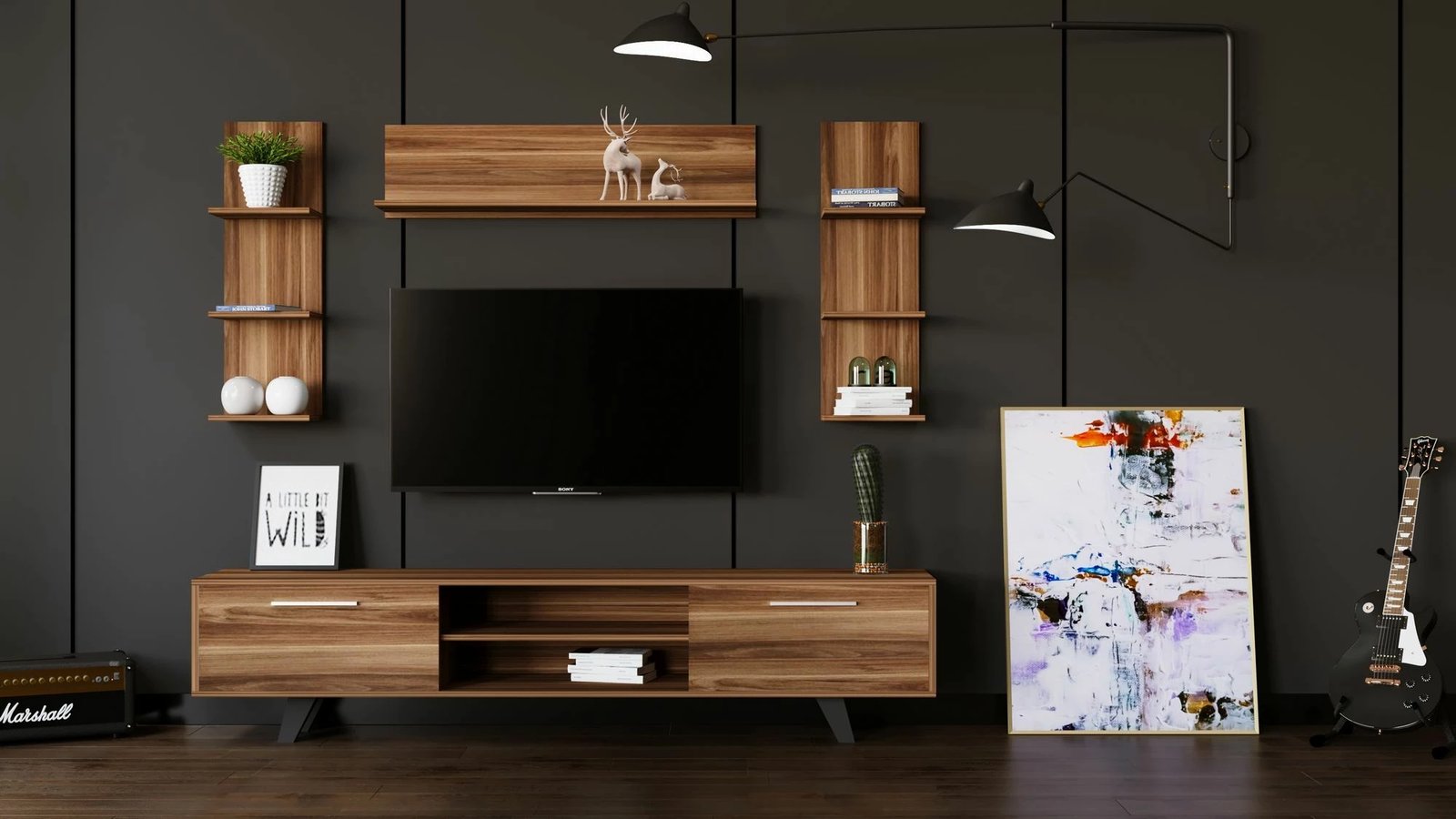 Komodë TV Skye Decor, Rb-165, ngjyrë druri