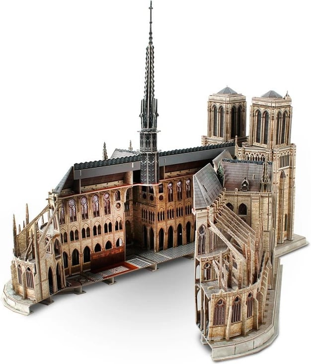 Puzzle 3D Cubic Fun Notre Dame Cathedral, 293 pjesë