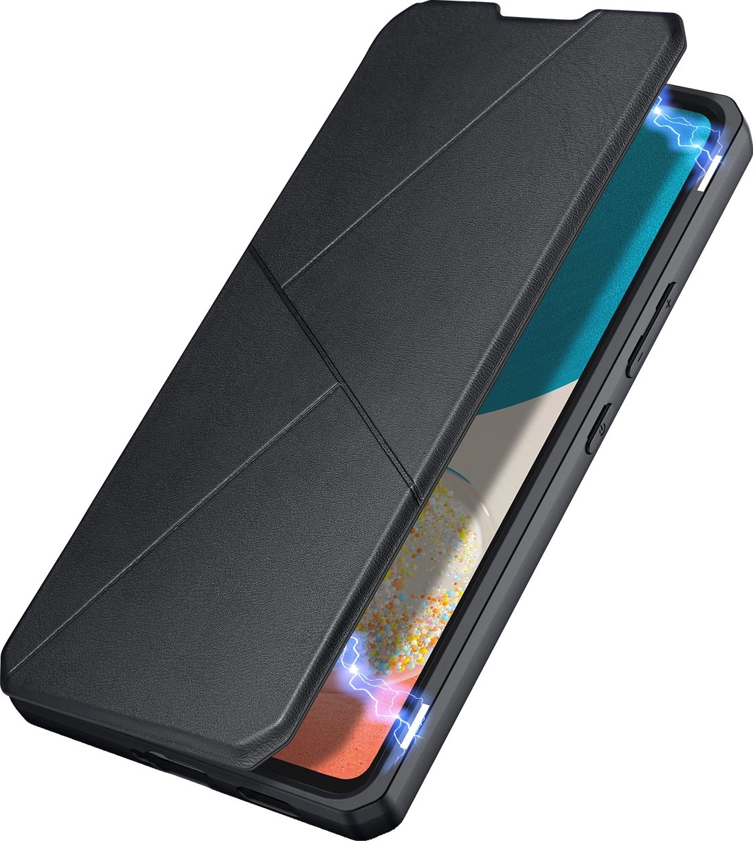 Mbështjellës Dux Ducis Skin X për Samsung Galaxy A73, me kapak dhe xhep, i zi Mbështjellës Dux Ducis Skin X për Samsung Galaxy A73, me kapak dhe xhep, i zi