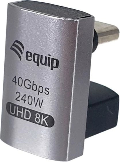 Adapter USB4 C-C Equip 133477, 40Gbps, PD 240W, 2 copë, zi, hiri
