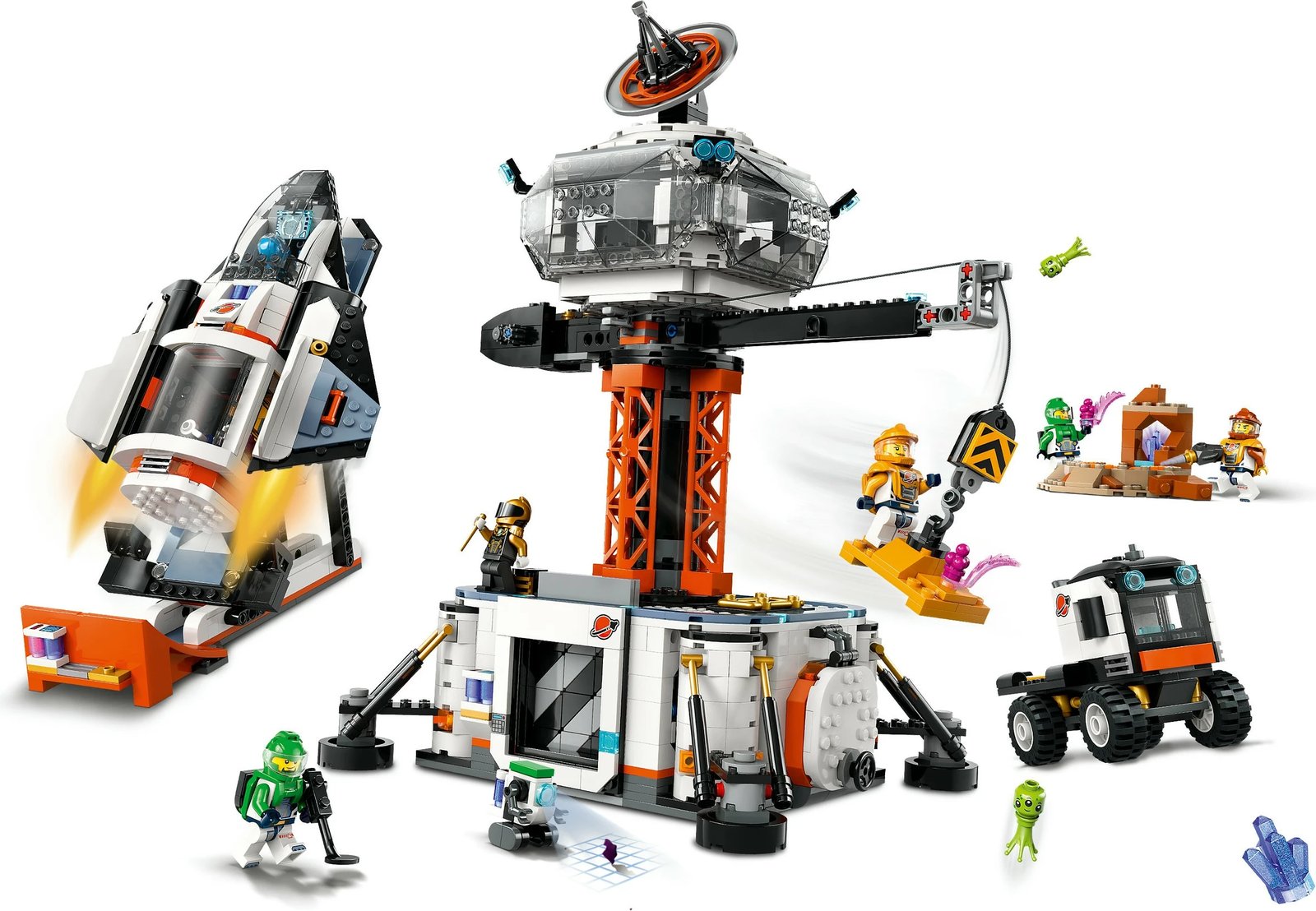 Set ndërtimi LEGO City Space Base and Rocket Launchpad 1422 pjesë, shumëngjyrësh