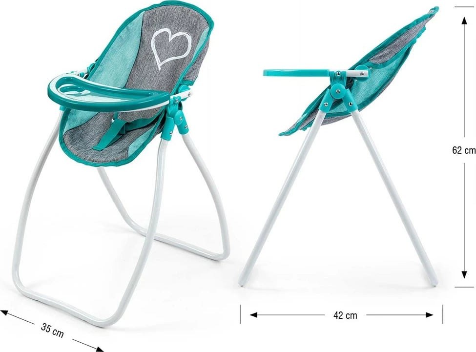 Set kukulle, Milly Mally, Elsa Prestige, me krevat, ndenjëse të lartë dhe çanta, jeshile mint