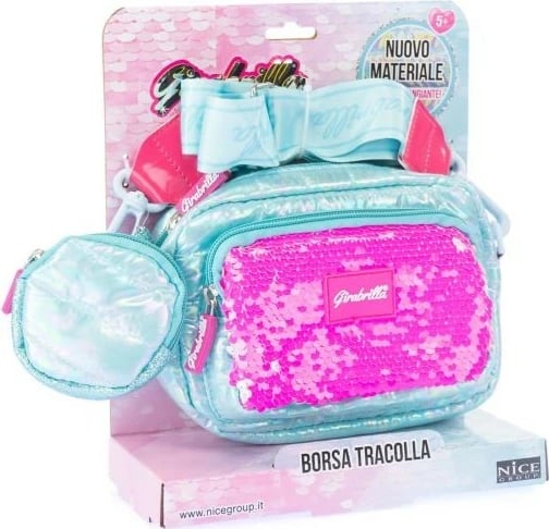 Çantë krahu Nice Girabrilla Puff Bag, për vajza, Azure/Rozë