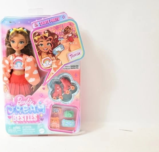 Lojë Barbie Besties, MATTEL, lalka modowa na wrotkach, JFX98