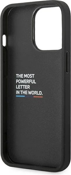 Mbështjellës BMW Leather Carbon për iPhone 14 Pro 6.1", i zi