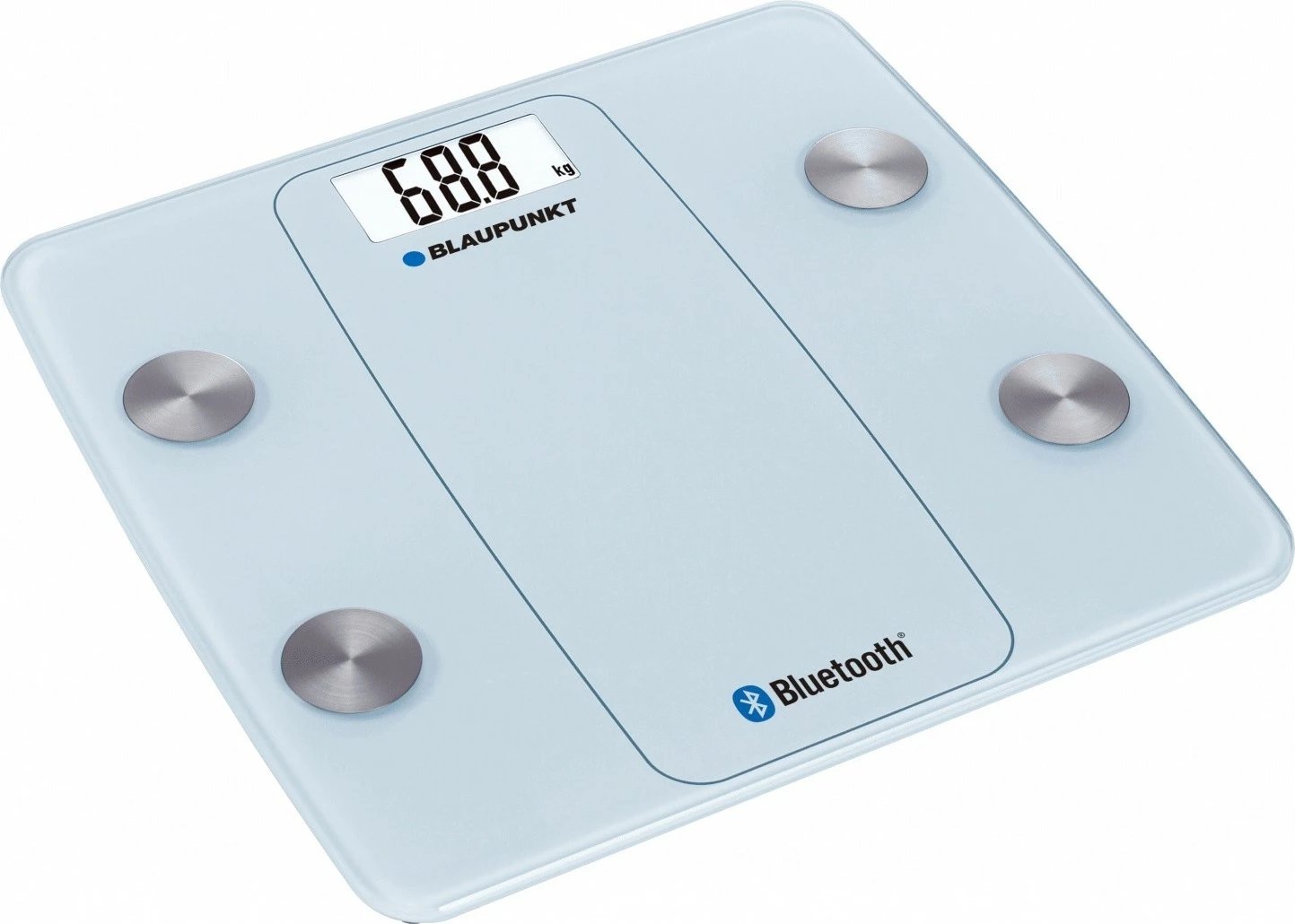 Peshore personale Blaupunkt BSM711BT me Bluetooth, matje të indeve trupore, inox, e bardhë