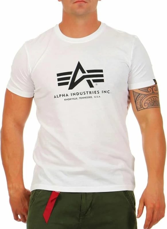 Maicë Alpha Industries për meshkuj, e bardhë