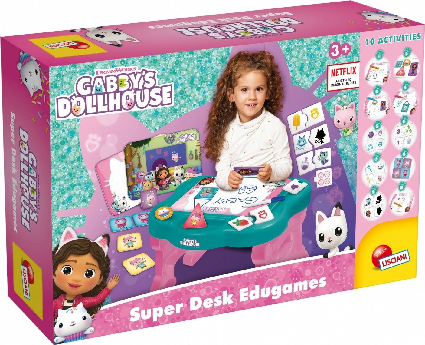 Tavolinë lojërash edukative Lisciani Gabby's Dollhouse, plastikë, për fëmijë 3+