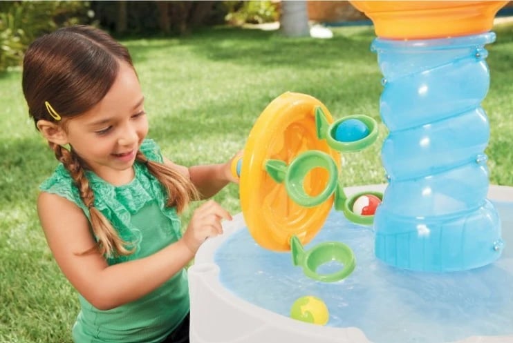 Tavolinë loje me ujë Little Tikes Water Table Sandbox Spiral Fountain, shumëngjyrëshe
