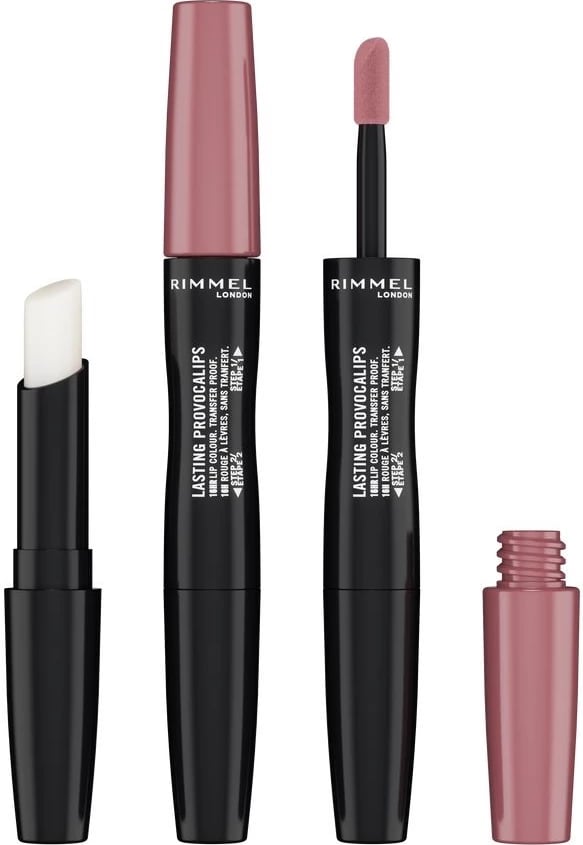 Buzëkuq i lëngshëm Rimmel Lasting Provocalips 2-në-1 400 Grin & Bare It 6ml