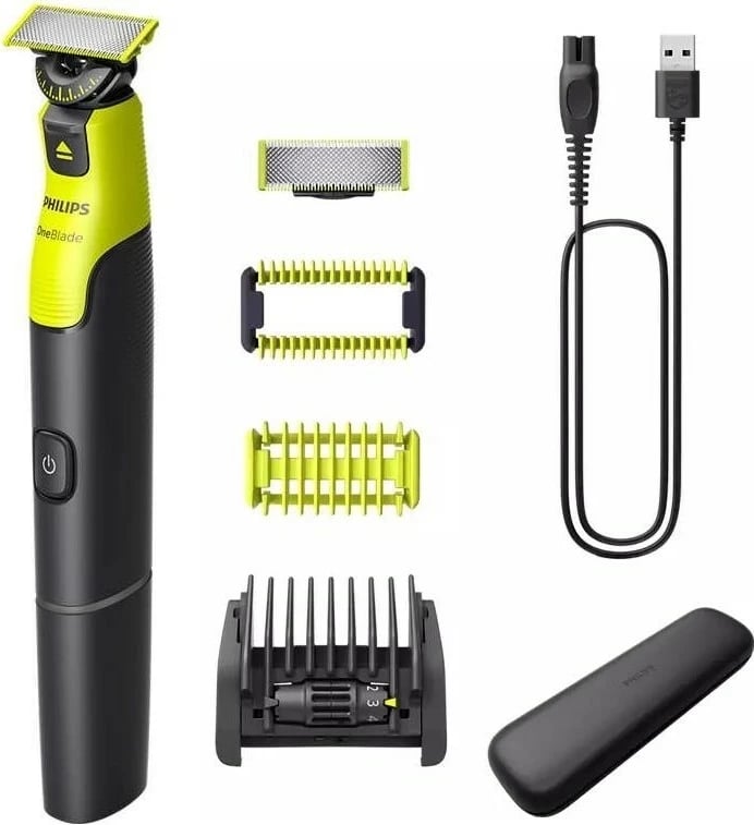 Trimmer Philips OneBlade 360 QP4631/65 BT, ngjyrë e zezë dhe limon