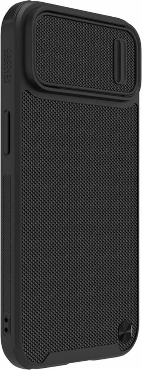 Mbështjellës Nillkin Textured S Case për iPhone 14 Plus me kapak kamere, i zi