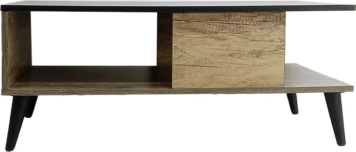 Tavolinë kafeje Moses, ngjyrë mermeri të zi-sonoma, 90x54x37.5cm