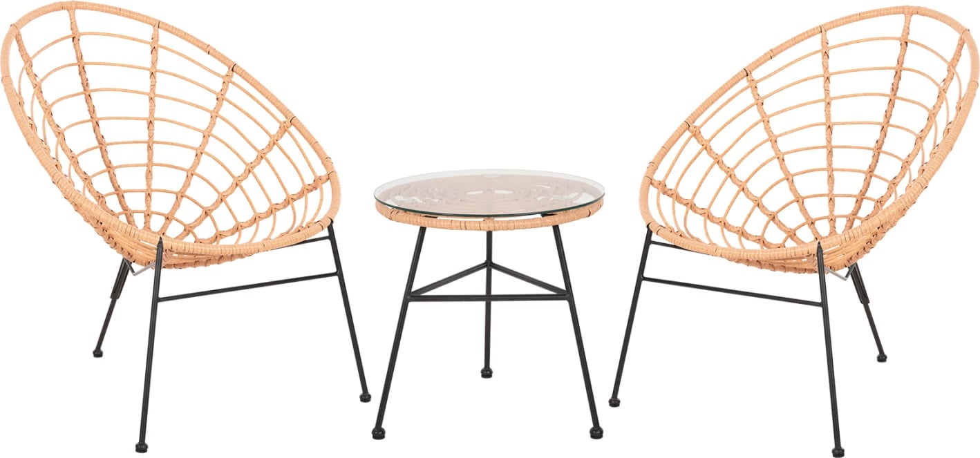 Set kopshti tavolinë & karrige ALLEGRA FH21047.11, 3 pjesë, ratan