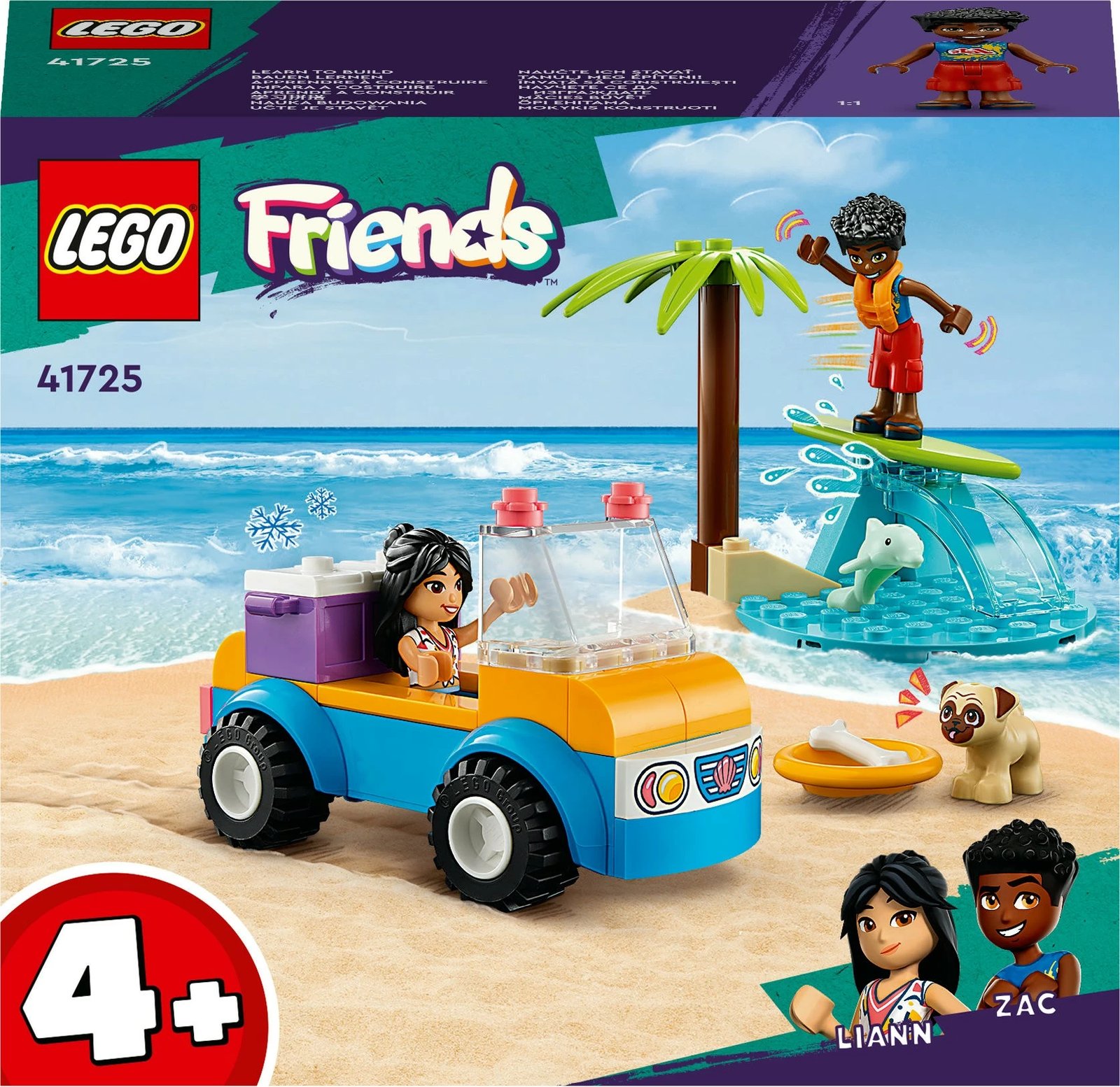 Set ndërtimi LEGO Friends Beach Buggy Fun, 61 pjesë, shumëngjyrësh