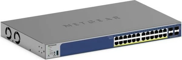Switch NETGEAR GS728TX, 24 porta 10G, 4 SFP+, PoE, rackmount