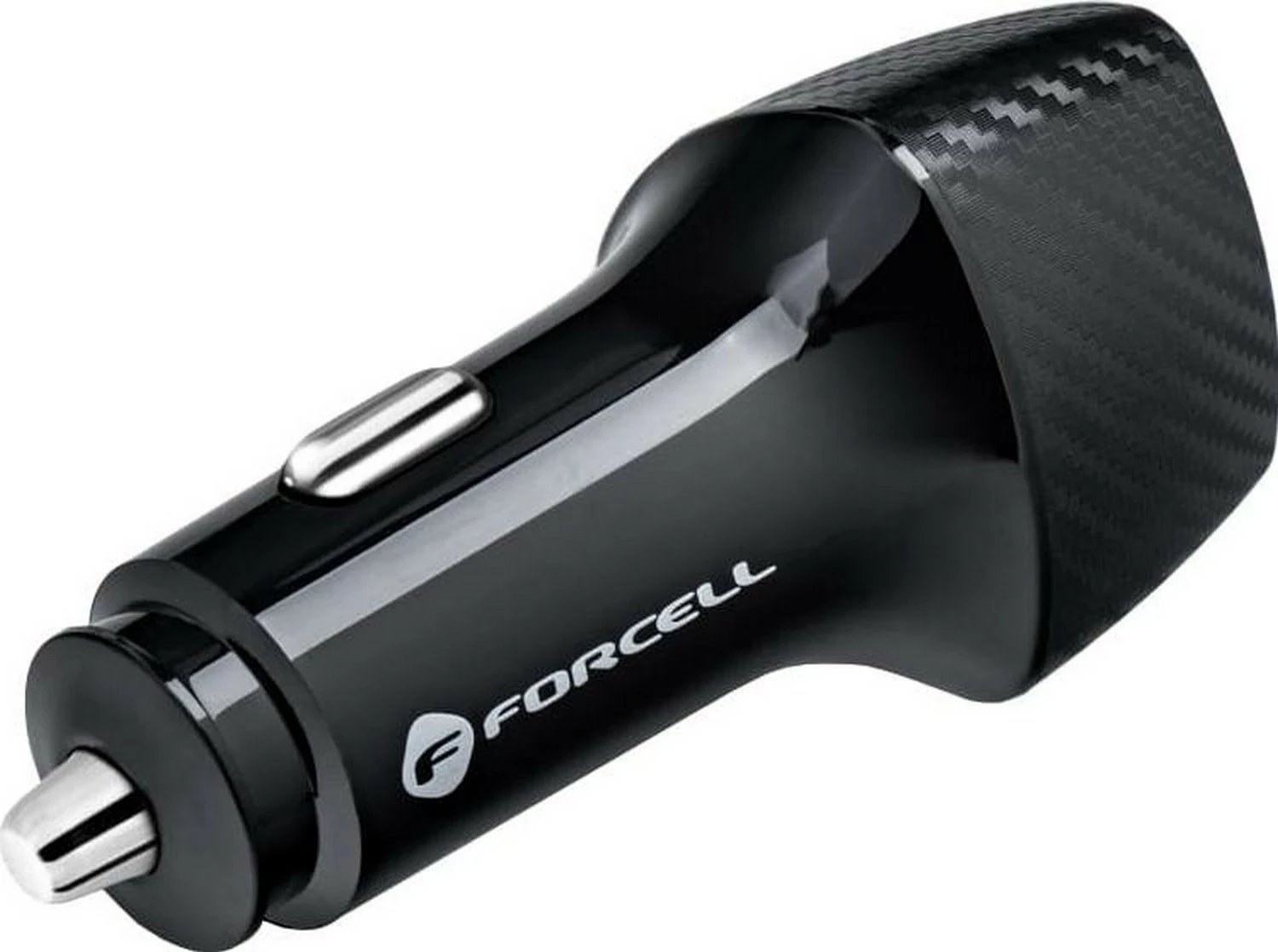 Karikues veture Forcell F-energy Carbon, USB Type-C, 20W, me kabllo Type-C ne Type-C, e zezë