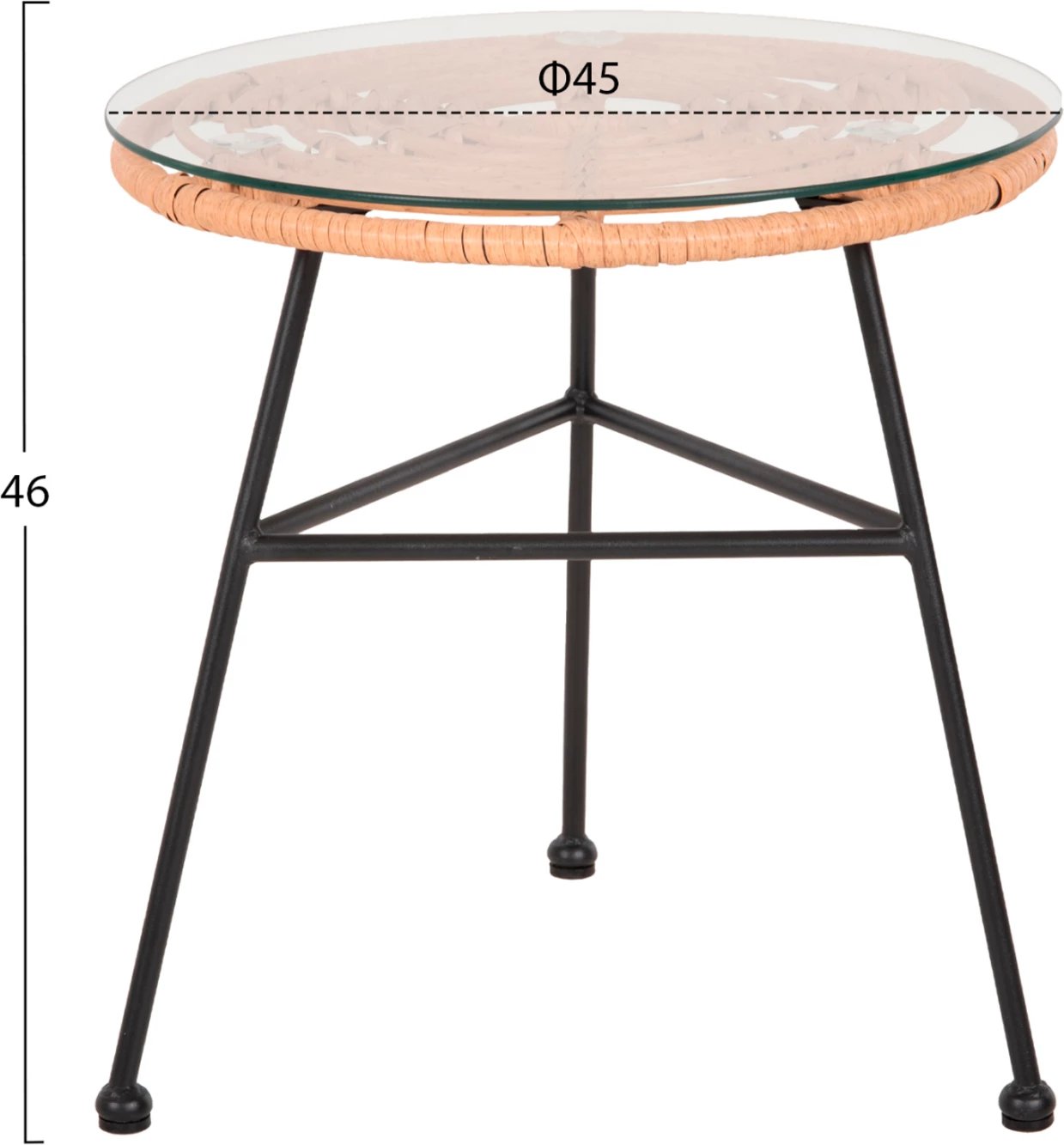 Set kopshti tavolinë & karrige ALLEGRA FH21047.11, 3 pjesë, ratan