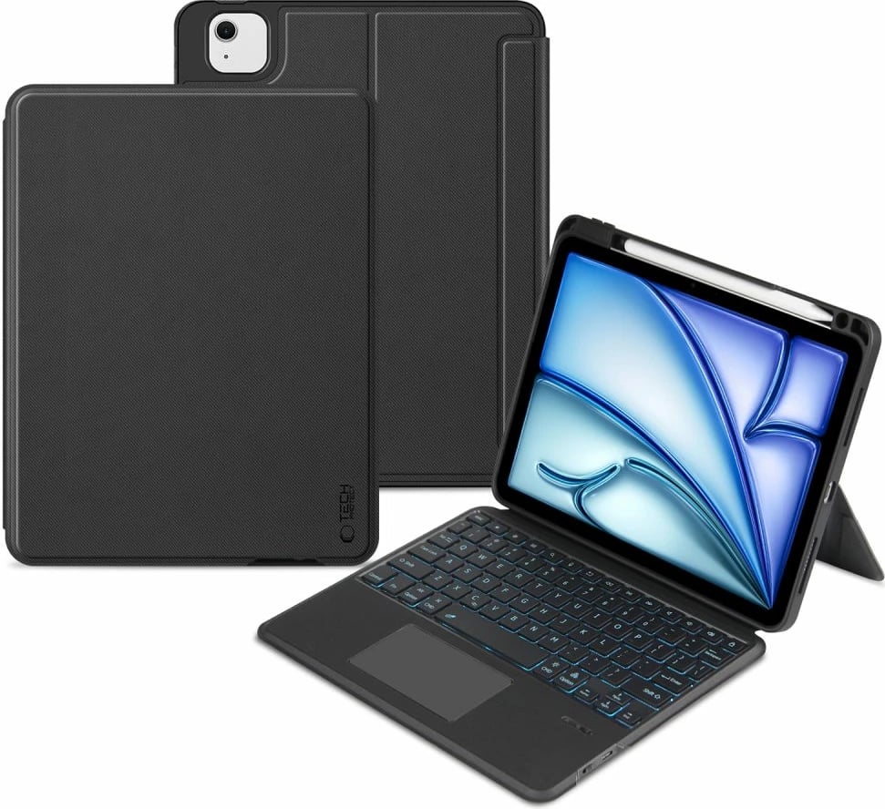 Mbështjellës me tastierë Bluetooth Tech-Protect SC Mag Pen për iPad Air 10.9"/11", i zi, set