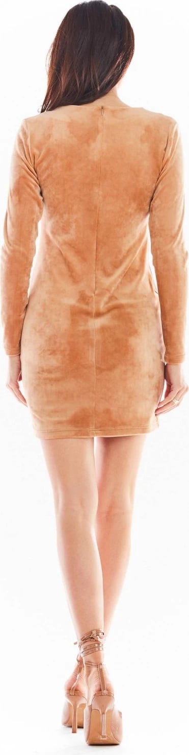Fustan për femra awama model 150744, bezhë