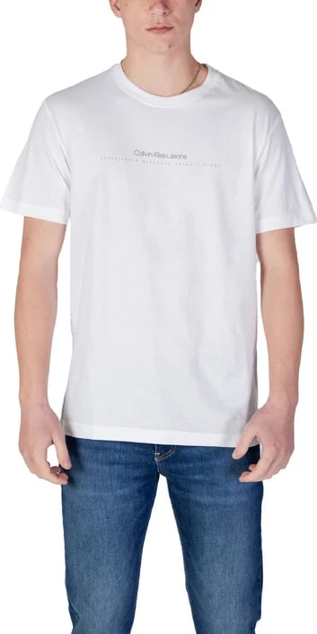 Maicë Calvin Klein Jeans meshkuj, e bardhë
