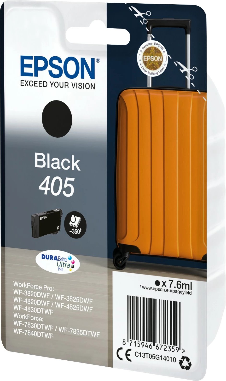 Toner Epson 405 DURABrite Ultra, 7.6 ml, e zezë