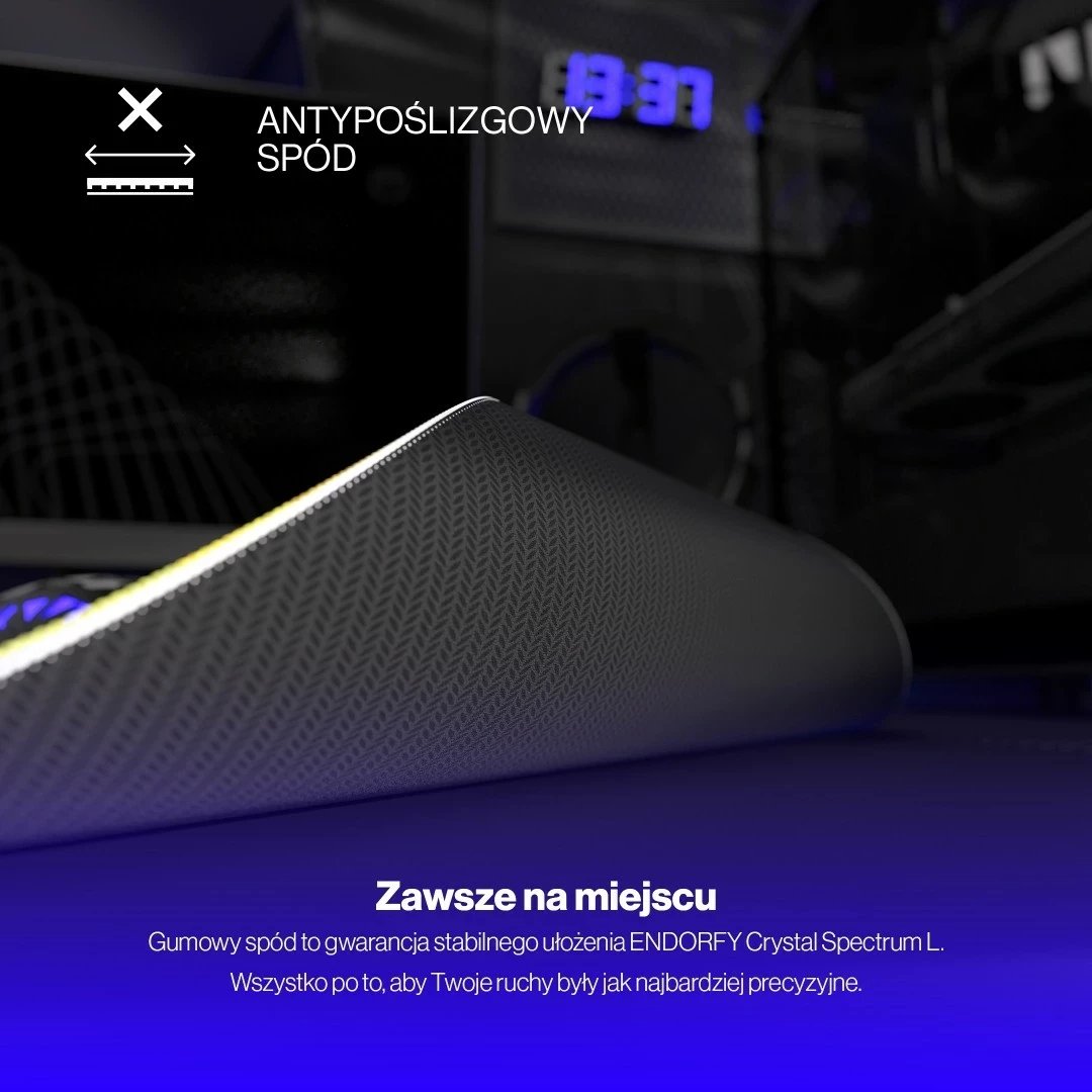 Mauspad Endorfy Crystal Spectrum L, për lojtarë, ngjyrë miks