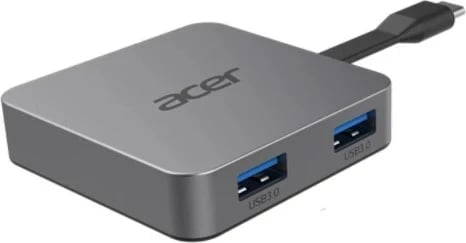 Dongle 4-në-1 Acer, HP.DSCAB.014, USB Type-C, 2x HDMI, 2x USB 3.2, Argjendtë