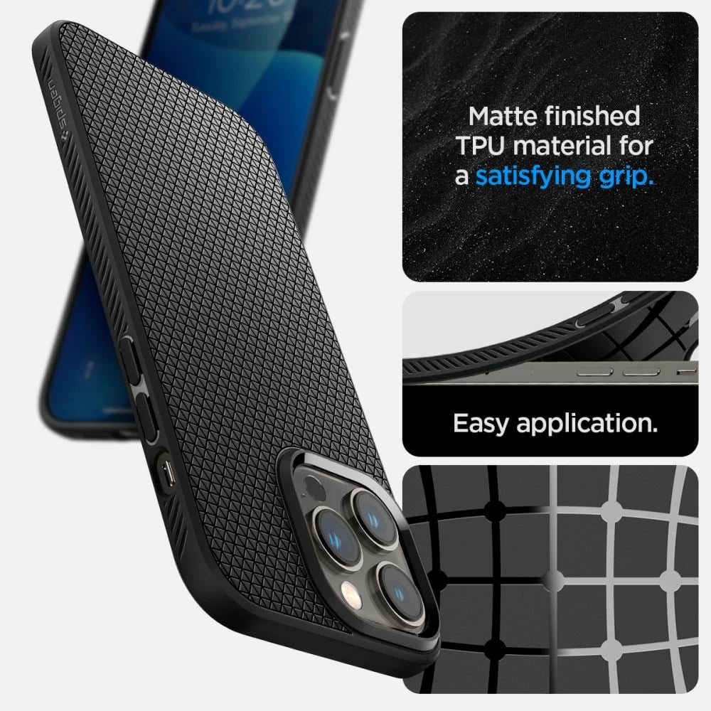 Mbështjellës Spigen Liquid Air për iPhone 14 Pro Max, Matte Black