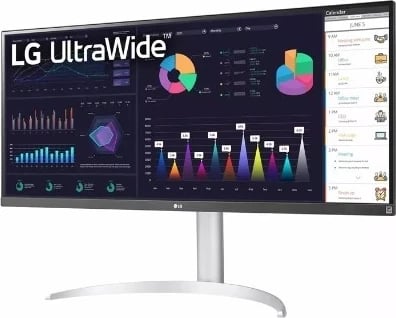 Monitor LG 34WQ650, 34", Quad HD, i bardhë
