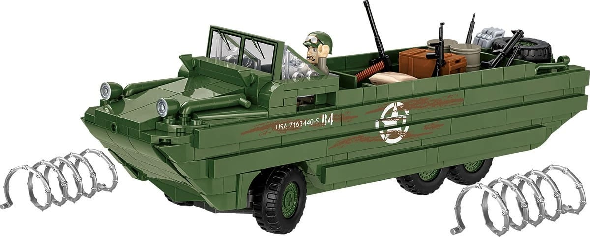 Set lodrash ndërtimi Cobi Klocki DUKW Amphibia, 508 pjesë, Jeshile