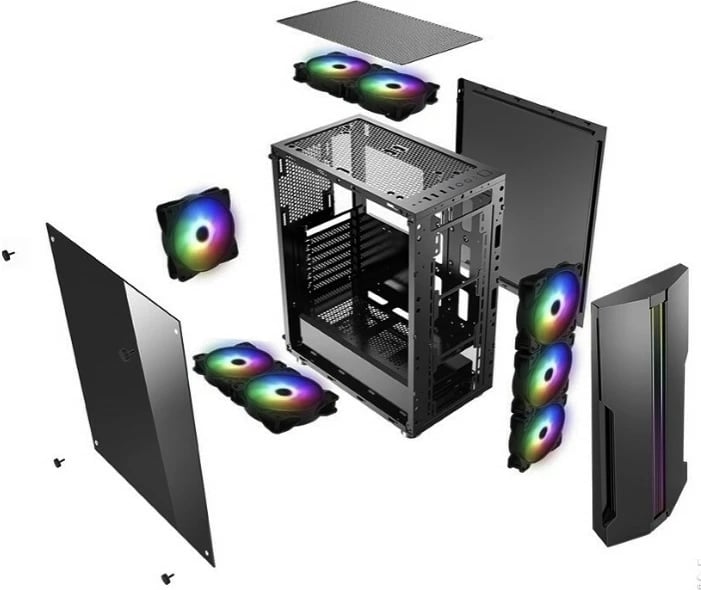 Kasë Xilence XG121 BLADE X512.RGB, Midi Tower, RGB, e zezë