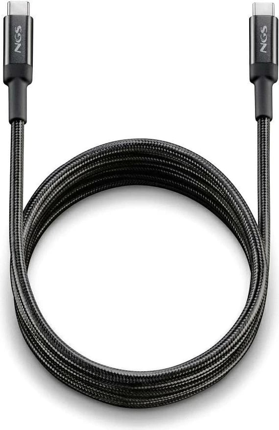 Kabëll USB-C NGS 65W 2m i zi