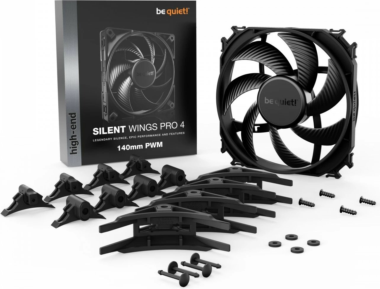 Ventilator kase be quiet! Silent Wings Pro 4, 140mm, PWM, i zi