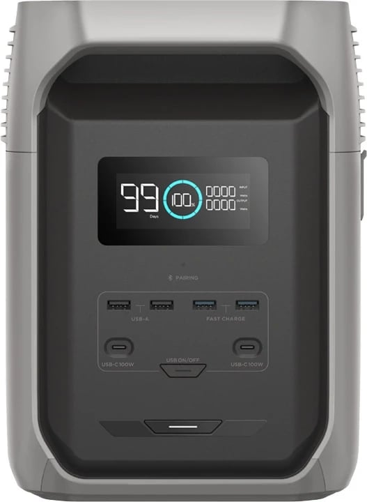 Stacion portativ energjie EcoFlow DELTA 3 1500, 1536 Wh, argjend
