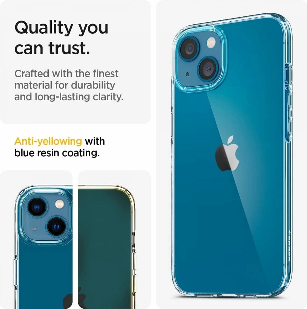 Mbështjellës Spigen Liquid Crystal për iPhone 13, Transparent
