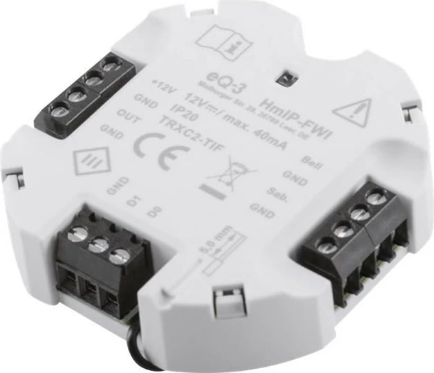 Modul ndërfaqe Homematic IP HMIP-FWI, eQ-3, Wired, e bardhë