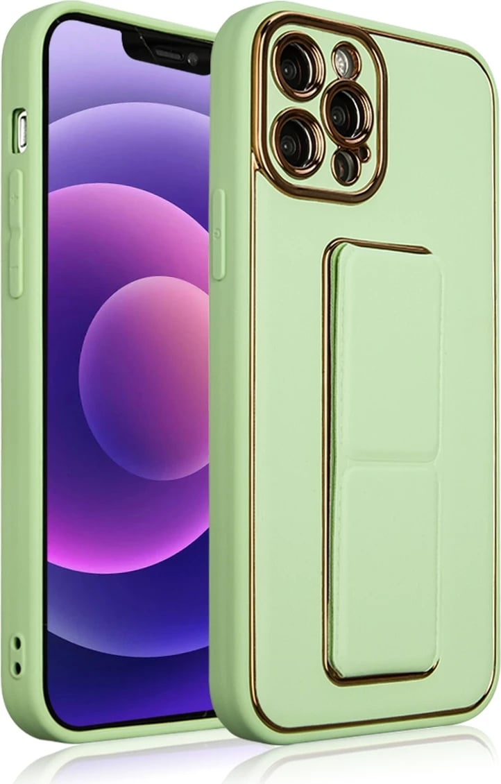 Mbështjellës Hurtel New Kickstand Case për iPhone 12 Pro, me qëndrim, e gjelbër