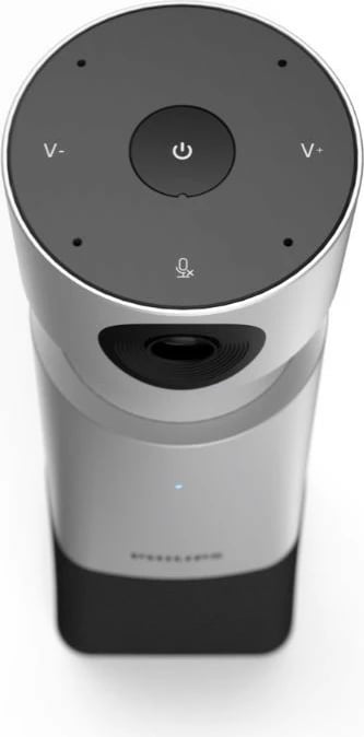 Kamerë konferencash Philips PSE0550/00 me mikrofon të integruar, 4K, Full HD, USB, e zezë/argjendtë