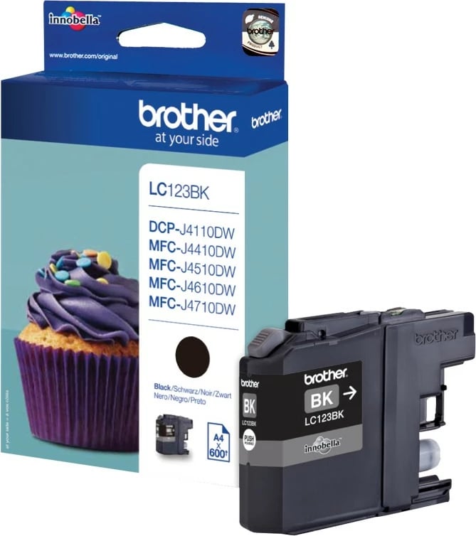 Toner Brother LC123BK, 600 faqe, Ngjyrë e zezë